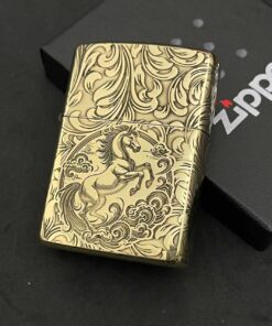 Zippo Brass 12 con giáp năm Ngọ - Ngựa