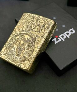 Zippo Brass 12 con giáp năm Thân – Khỉ