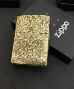 Zippo Brass 12 con giáp năm Tuất – Chó