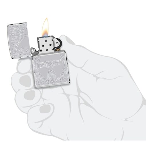 Zippo Flame MultiCut Design Armor High Polish Chrome - 48838 - Hình ảnh 10