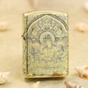 Zippo Armor Brass White Tara Bodhisattva on Lotus - BRC27