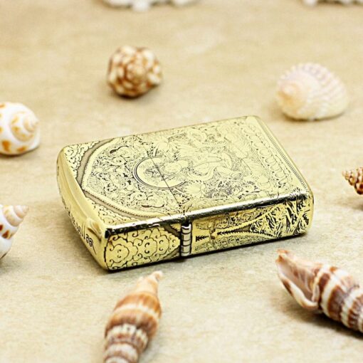 Zippo Armor Brass White Tara Bodhisattva on Lotus - BRC27 - Hình ảnh 5