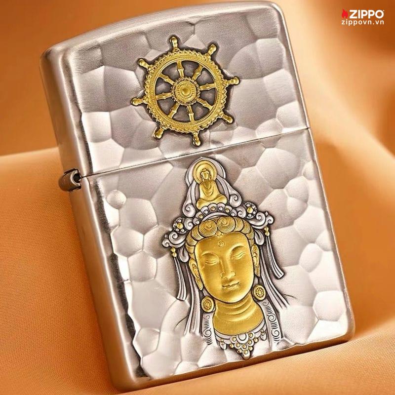 Zippo Armor Sterling Silver 24K Gold-plated The Bodhisattva Of Grace - STLG06