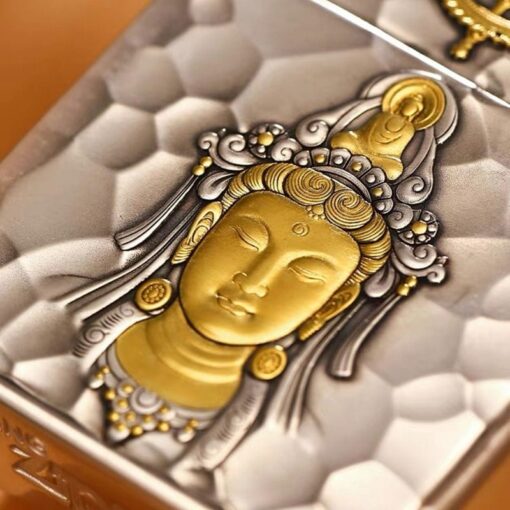Zippo Armor Sterling Silver 24K Gold-plated The Bodhisattva Of Grace - STLG06 - Hình ảnh 3