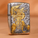 Zippo Armor Sterling Silver 24K Gold-plated Phoenix Rebirth - STLG03