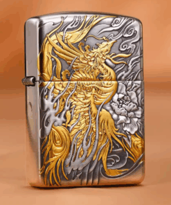 Zippo Armor Sterling Silver 24K Gold-plated Phoenix Rebirth - STLG03