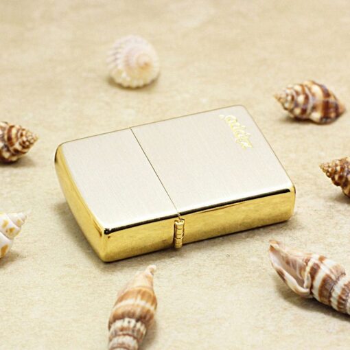 Zippo Gold-plated Brushed Silver Logo No. - OD43 - Hình ảnh 4