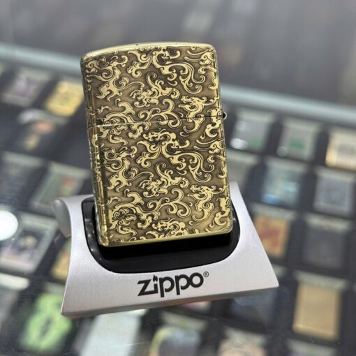 Zippo Armor Brass Auspicious Clouds and Buddha - BRC91 - Hình ảnh 3