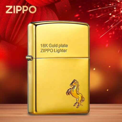 Zippo 18K Gold-plated Horse - 18KHorsE - Hình ảnh 2