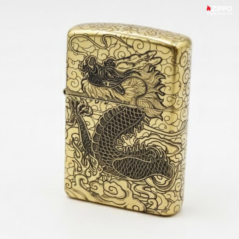 Zippo Armor Brass Dragon and Cloud - BRC08