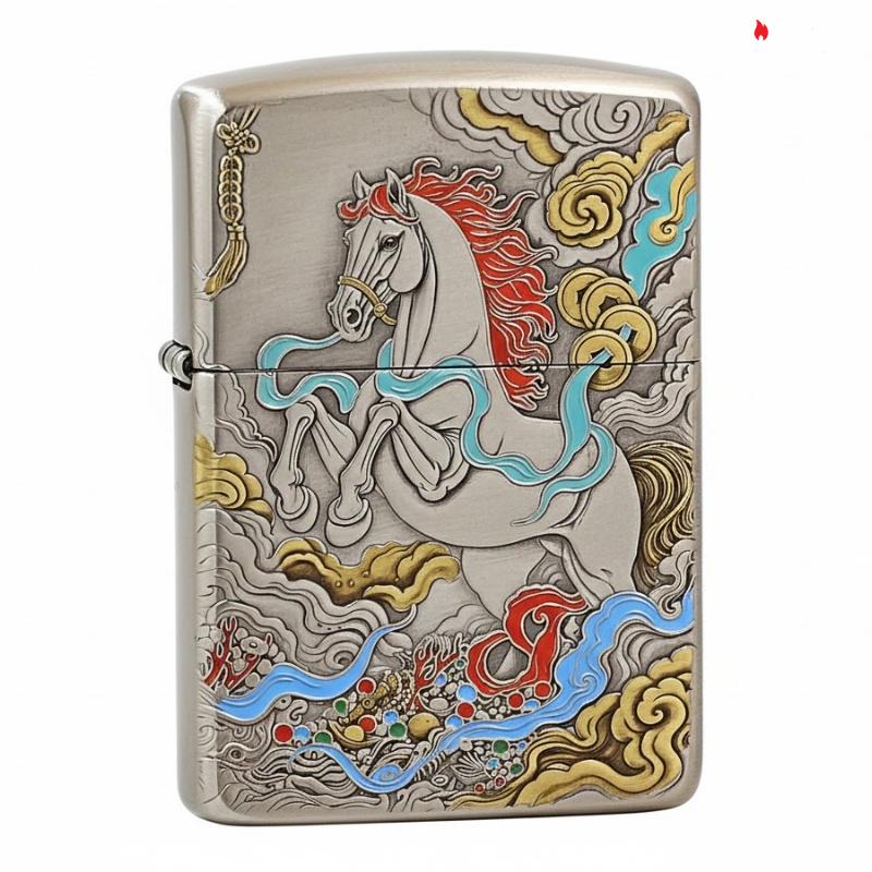 Zippo Armor Colorful Horse Zodiac Animal Series - OD53
