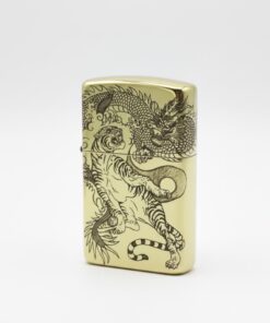 Zippo High Polish Brass Dragon And Tiger - BRC30