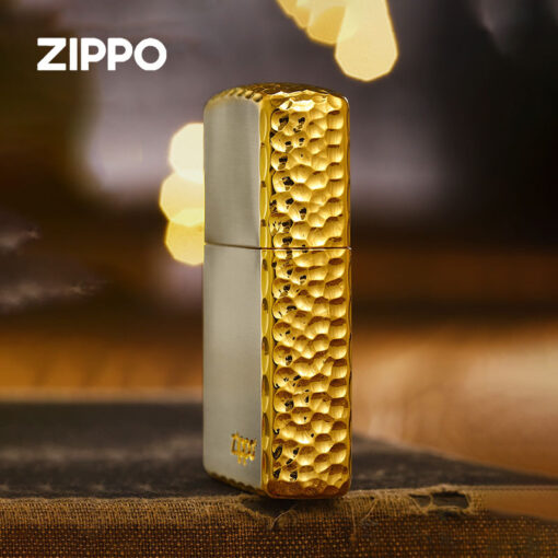 Zippo Gold-plated Hammer Edge with Logo Zippo - OD52 - Hình ảnh 3