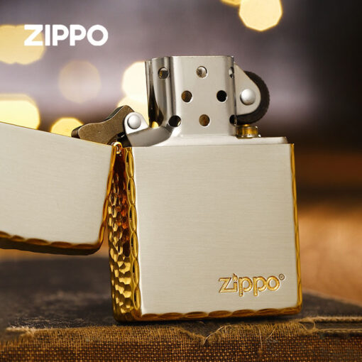 Zippo Gold-plated Hammer Edge with Logo Zippo - OD52 - Hình ảnh 5