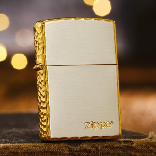 Zippo Gold-plated Hammer Edge with Logo Zippo - OD52 - Hình ảnh 2