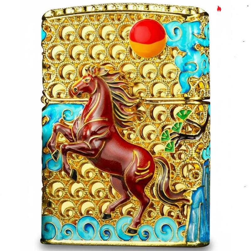 Zippo Gold-plated Horse Success Upon Arrival - OP11