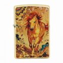 Zippo Gold-plated Painted Horse Zodiac - 205G-GP-HOR