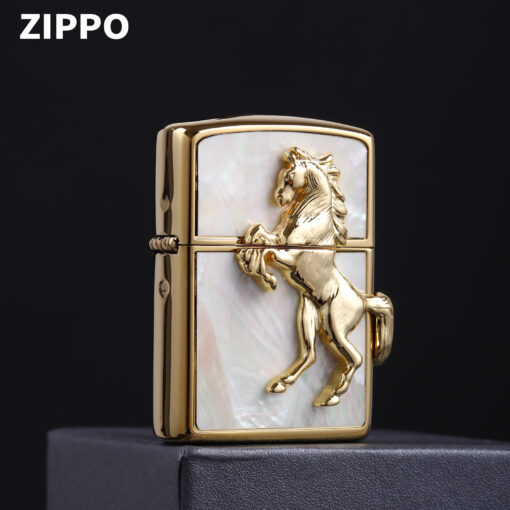 Zippo Golden Horse Champagne Seashells Winning Winny - ZA-5-3F - Hình ảnh 2