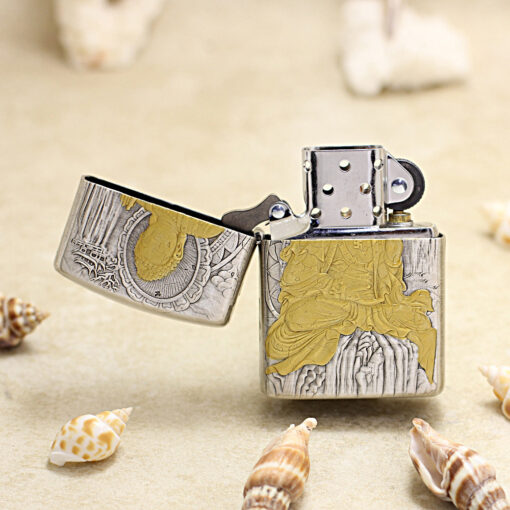 Zippo Two-Tone Silver Plated Buddha - OD14 - Hình ảnh 4