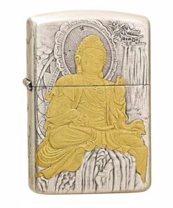 Zippo Two-Tone Silver Plated Buddha - OD14