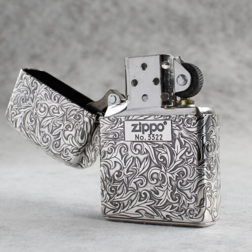 Zippo Armor Sterling Silver Arabesque Floral Patterns - STCR17 - Hình ảnh 7