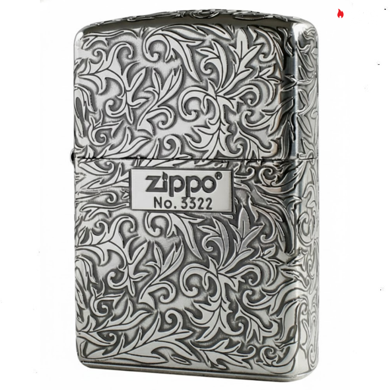 Zippo Armor Sterling Silver Arabesque Floral Patterns - STCR17