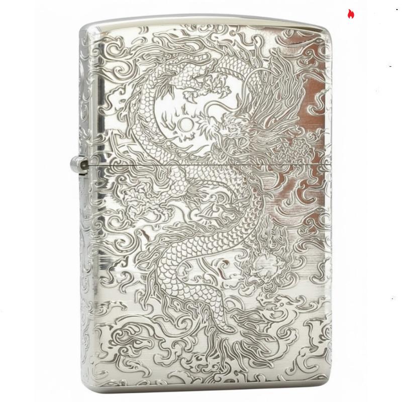 Zippo Armor Sterling Silver Dragon Design - STCR04