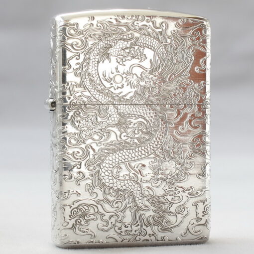Zippo Armor Sterling Silver Dragon Design - STCR04 - Hình ảnh 2