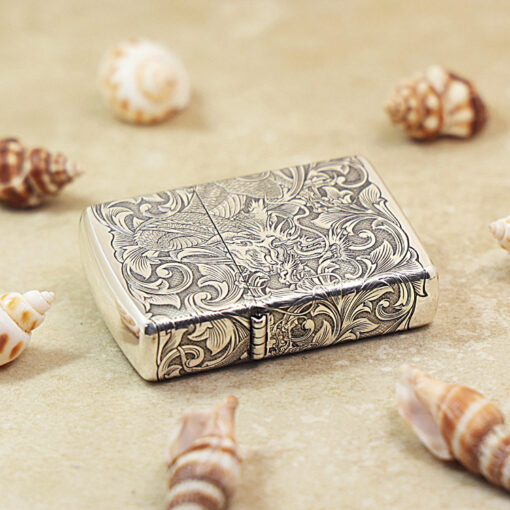 Zippo Armor Sterling Silver Dragon Pattern - STCR06 - Hình ảnh 6