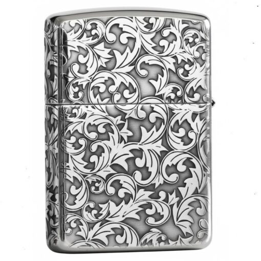 Zippo Armor Sterling Silver Floral Design - STCR05 - Hình ảnh 3