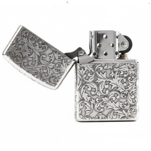 Zippo Armor Sterling Silver Floral Design - STCR05 - Hình ảnh 2