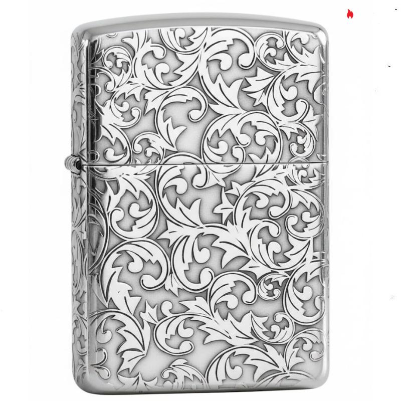 Zippo Armor Sterling Silver Floral Design - STCR05