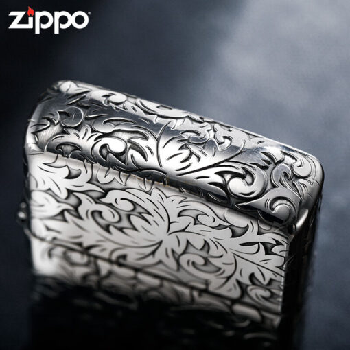 Zippo Armor Sterling Silver Floral Patterns - STCR03 - Hình ảnh 4
