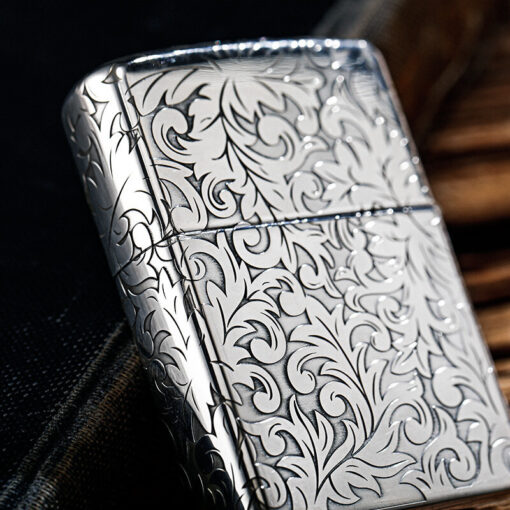 Zippo Armor Sterling Silver Floral Patterns - STCR03 - Hình ảnh 5