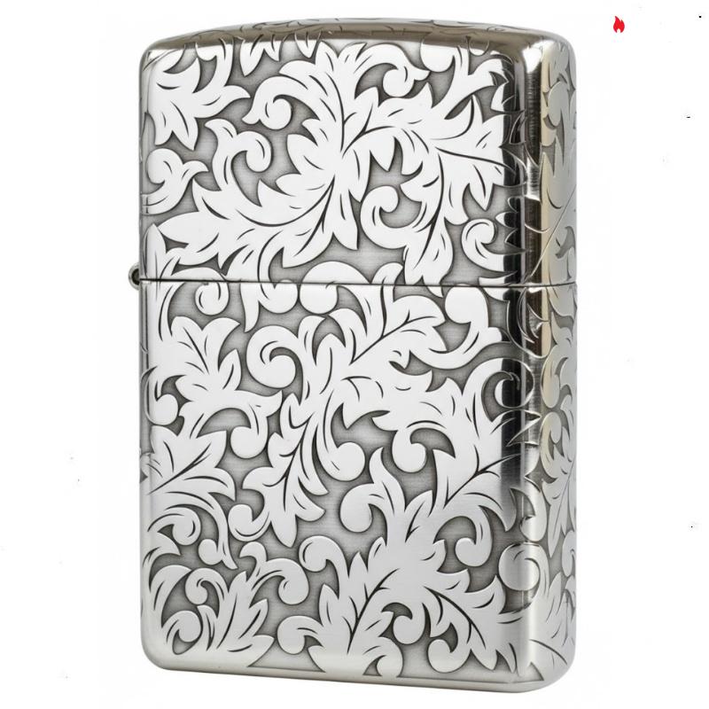 Zippo Armor Sterling Silver Floral Patterns - STCR03