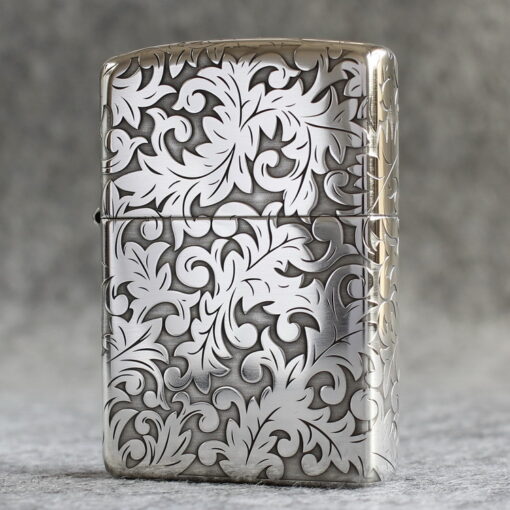 Zippo Armor Sterling Silver Floral Patterns - STCR03 - Hình ảnh 6