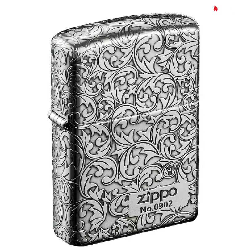 Zippo Armor Sterling Silver Floral Patterns - STCR08