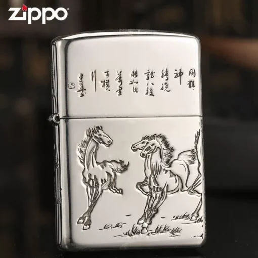 Zippo Armor Sterling Silver Horse Success Upon Arrival- STCR02 - Hình ảnh 5