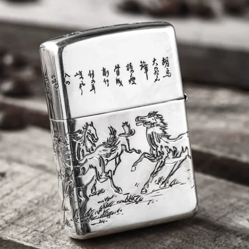 Zippo Armor Sterling Silver Horse Success Upon Arrival- STCR02 - Hình ảnh 6
