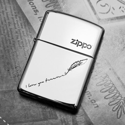 Zippo Armor Sterling Silver I Love You Forever - STCR12 - Hình ảnh 2