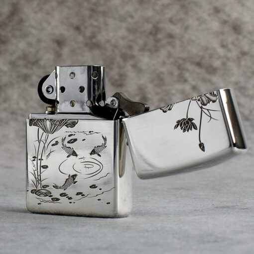Zippo Armor Sterling Silver Koi Fish - STCR09 - Hình ảnh 5