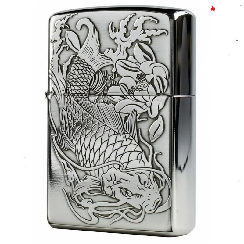 Zippo Armor Sterling Silver Koi Fish - STCR09