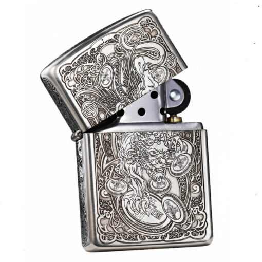 Zippo Armor Sterling Silver Lucky Pixiu - STCR07 - Hình ảnh 2