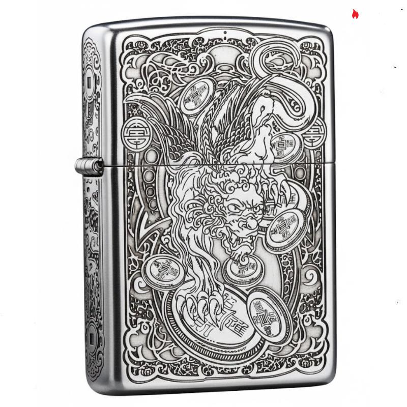 Zippo Armor Sterling Silver Lucky Pixiu - STCR07