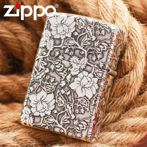 Zippo Armor Sterling Silver Peony Patterns - STCR13 - Hình ảnh 2