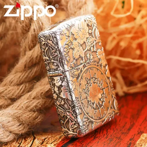 Zippo Armor Sterling Silver Peony Patterns - STCR13 - Hình ảnh 3