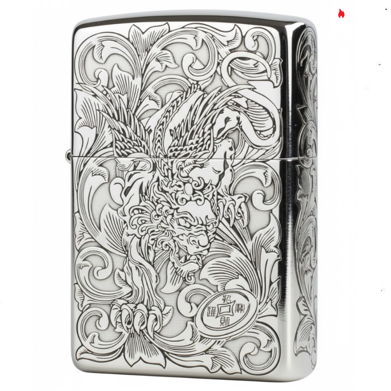Zippo Armor Sterling Silver Pixiu Design - STCR14