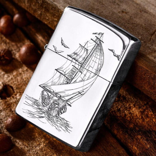 Zippo Armor Sterling Silver Plain Sailing - STCR11 - Hình ảnh 3