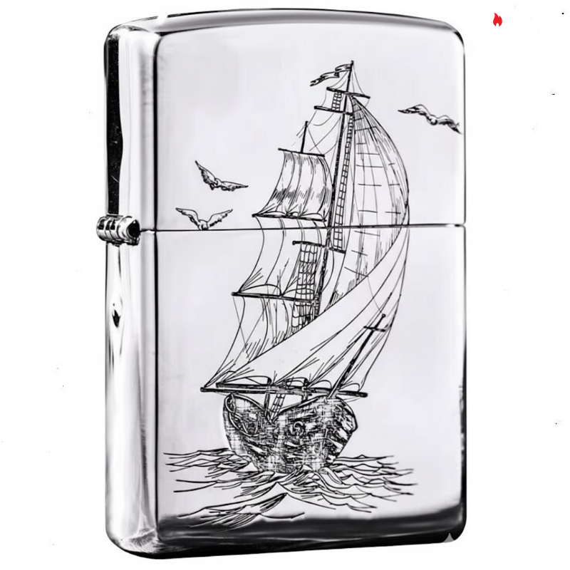 Zippo Armor Sterling Silver Plain Sailing - STCR11