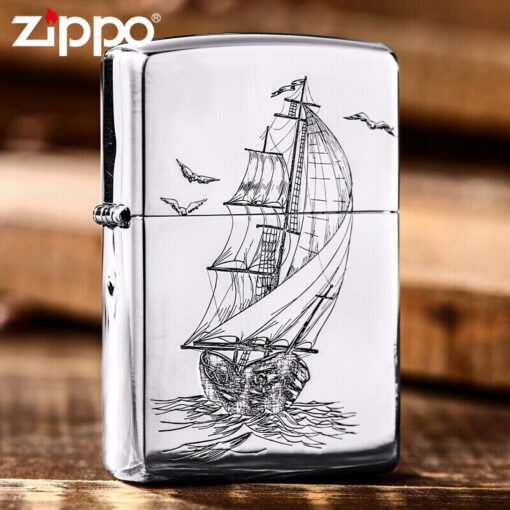 Zippo Armor Sterling Silver Plain Sailing - STCR11 - Hình ảnh 2
